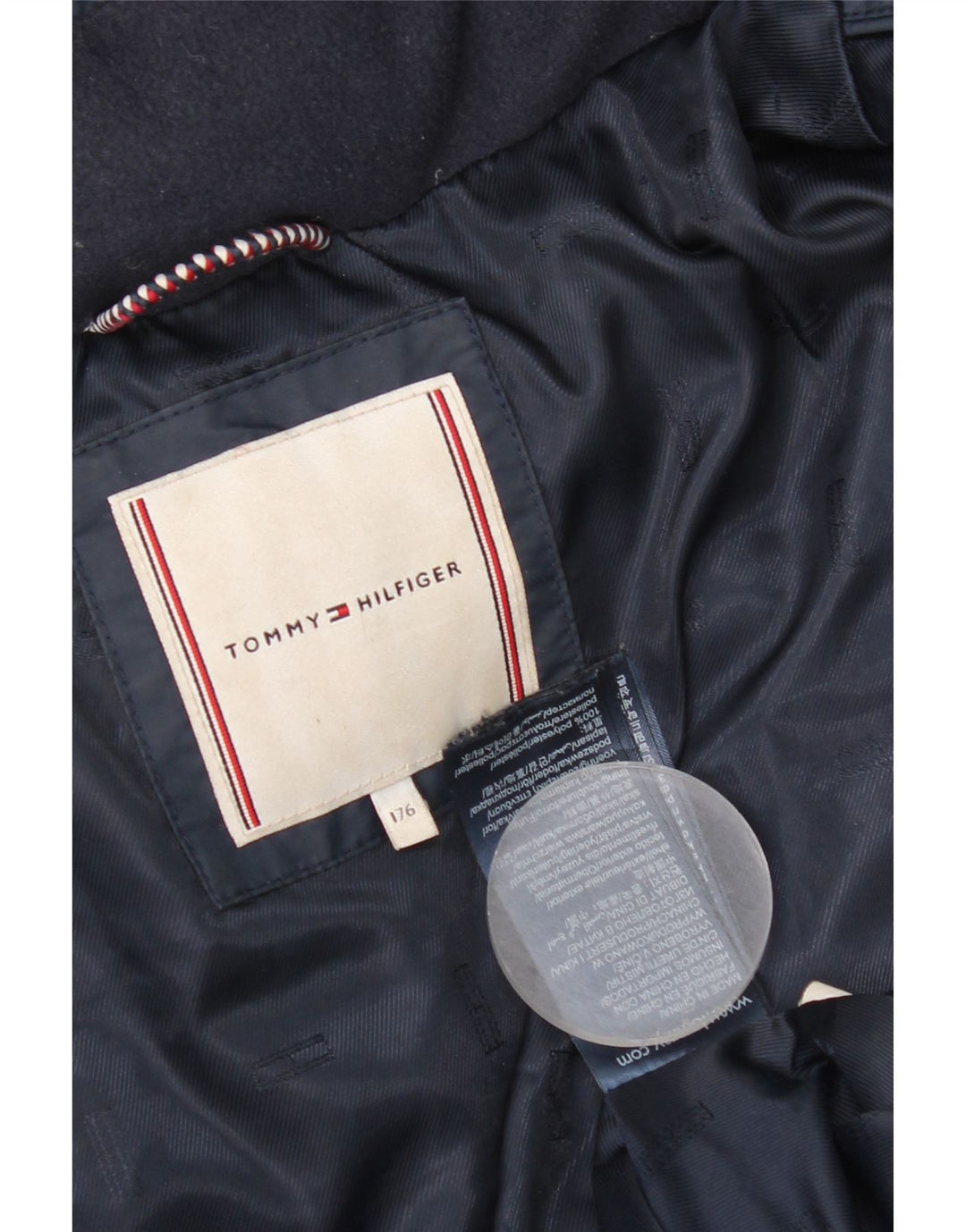 Giacca imbottita con cappuccio Tommy Hilfiger per ragazze 15-16 anni in poliestere blu