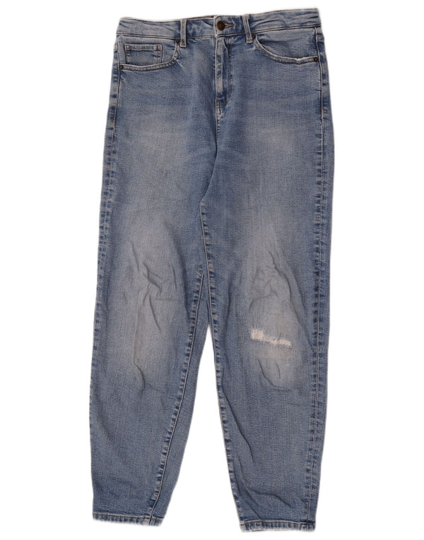 Jeans affusolati a vita alta da donna Marks & Spencer UK 12 medio W30 L28 blu