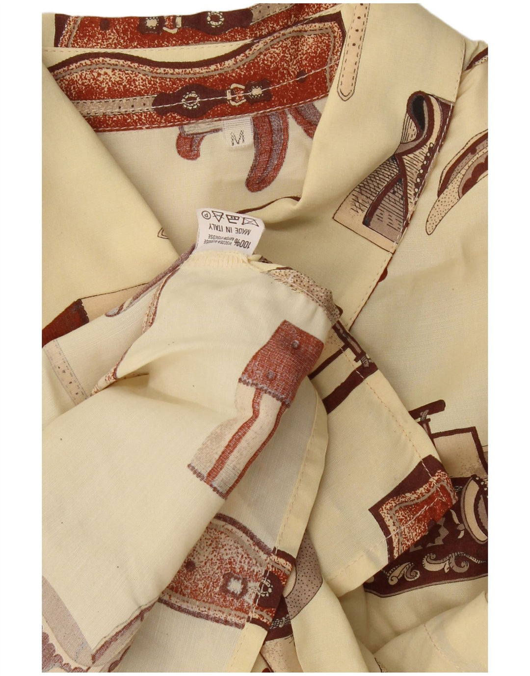 Camicetta camicia oversize da donna VINTAGE UK 14 medio bianco sporco