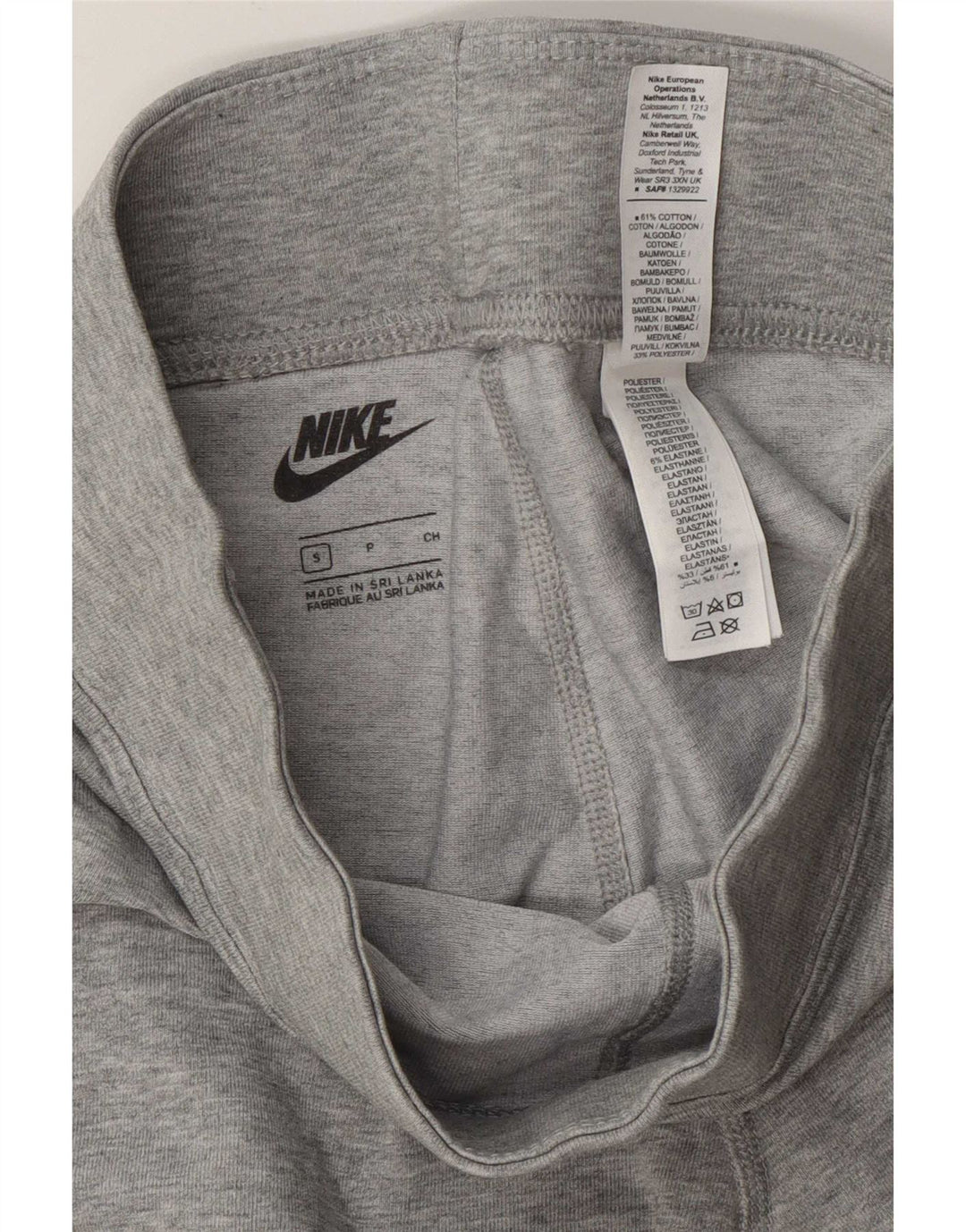 Leggings grafici da donna Nike UK 10 piccolo cotone grigio