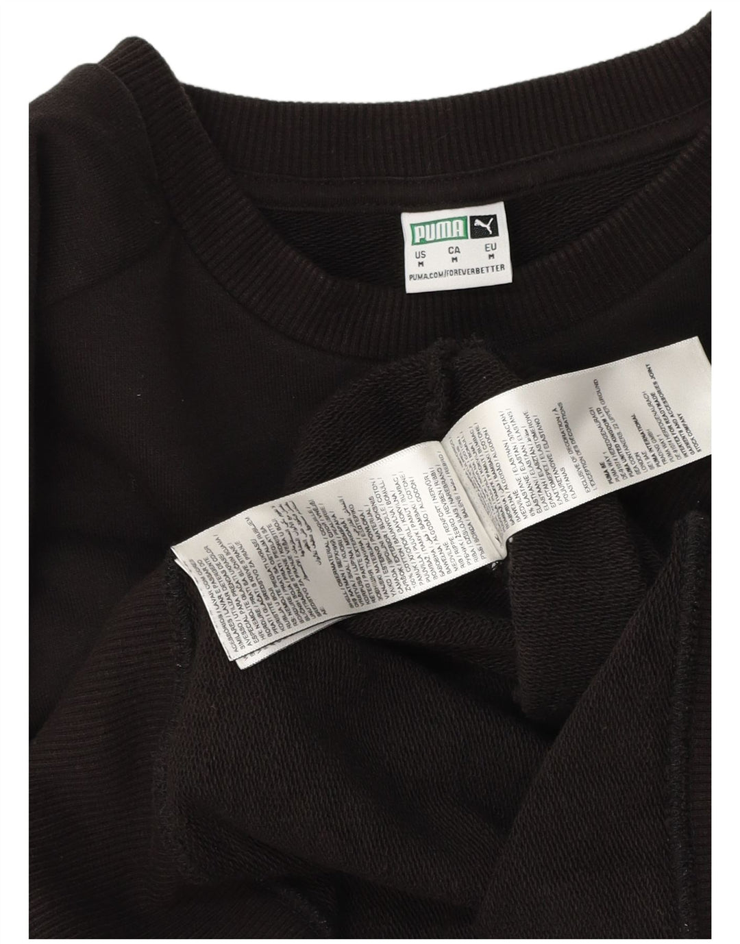 Felpa corta da donna con grafica Puma UK 14 cotone medio nero