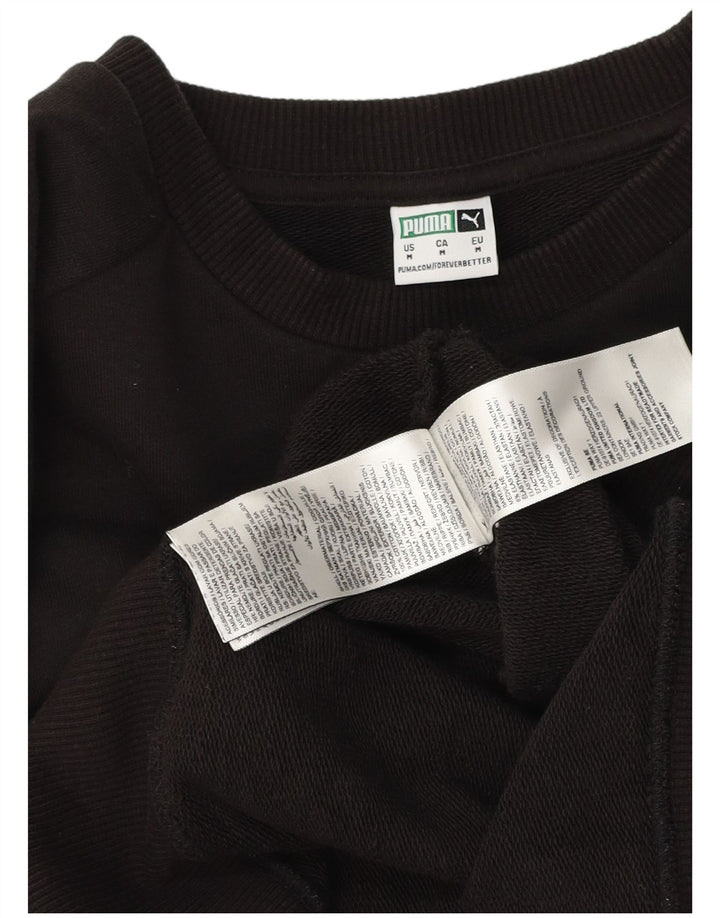 Felpa corta da donna con grafica Puma UK 14 cotone medio nero