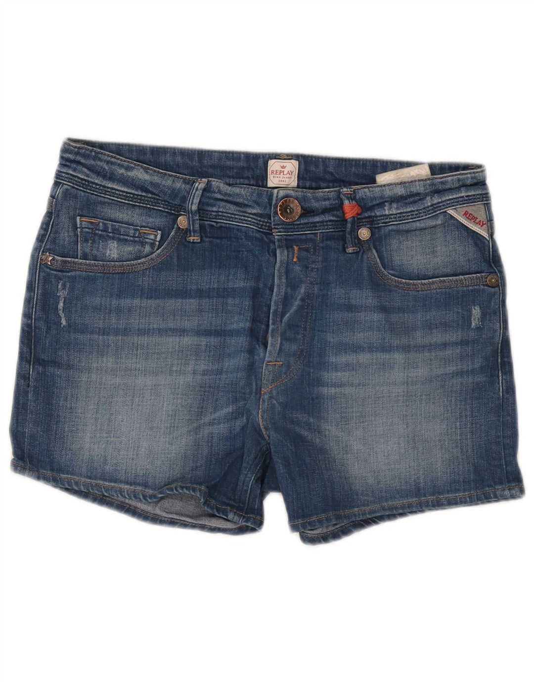 Pantaloncini di jeans da donna Replay W27 piccoli blu