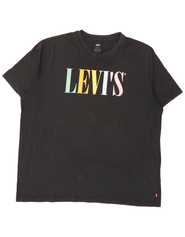 T-shirt grafica da uomo con vestibilità rilassata Levi's Top 2XL cotone nero