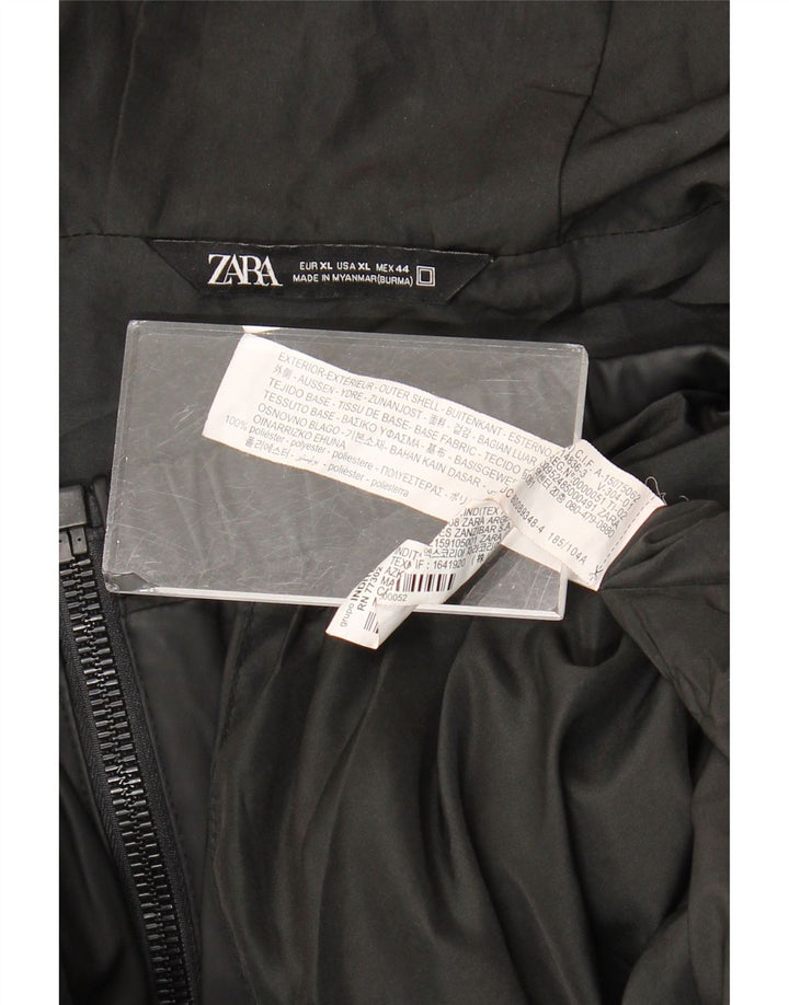 Giacca antipioggia con cappuccio da uomo Zara UK 42 XL poliestere nero