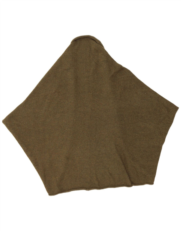 Maglione cardigan poncho da donna Zara UK 14 Poliestere kaki medio