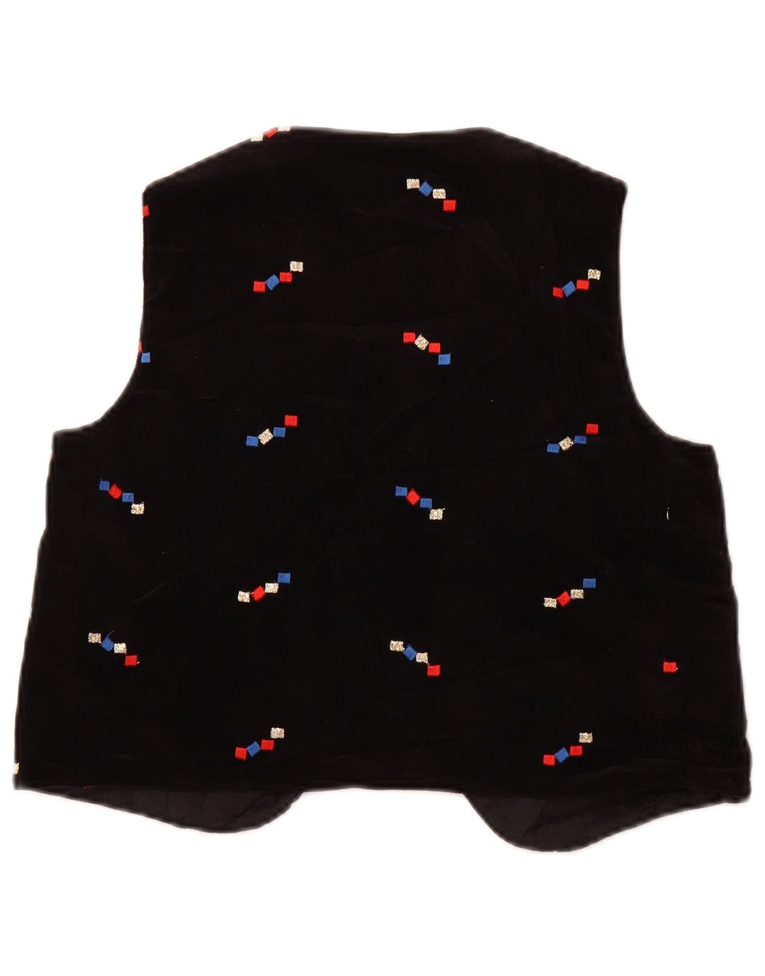 Gilet APERTO in velluto da donna vintage US 2 XS Nero