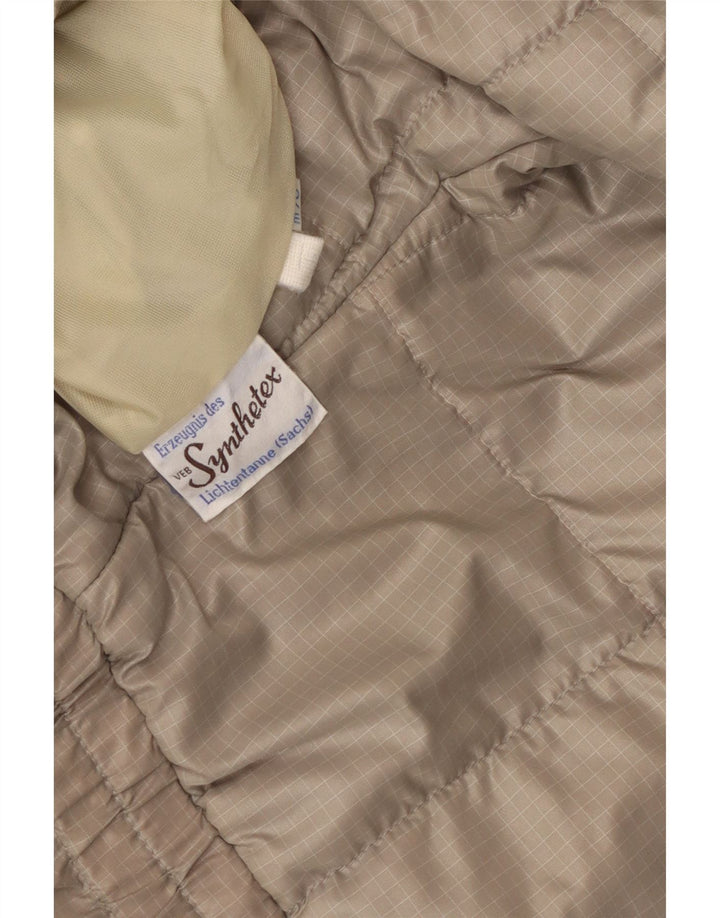 Giacca imbottita da donna vintage UK 14 Chevron blu medio sintetico