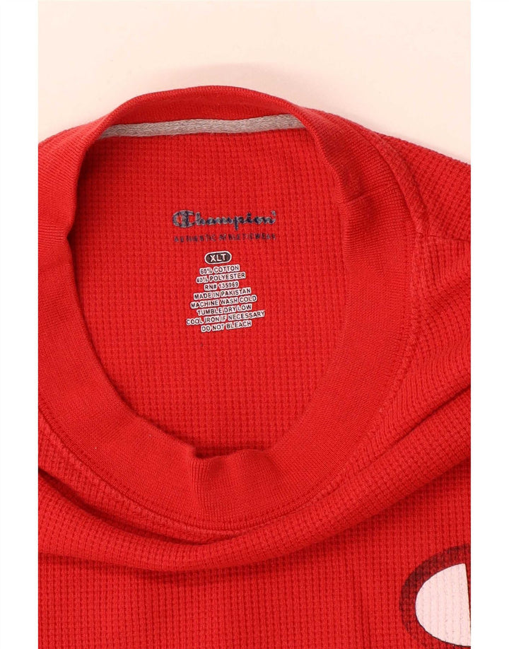 Maglietta Champion da uomo a maniche lunghe XL in cotone rosso