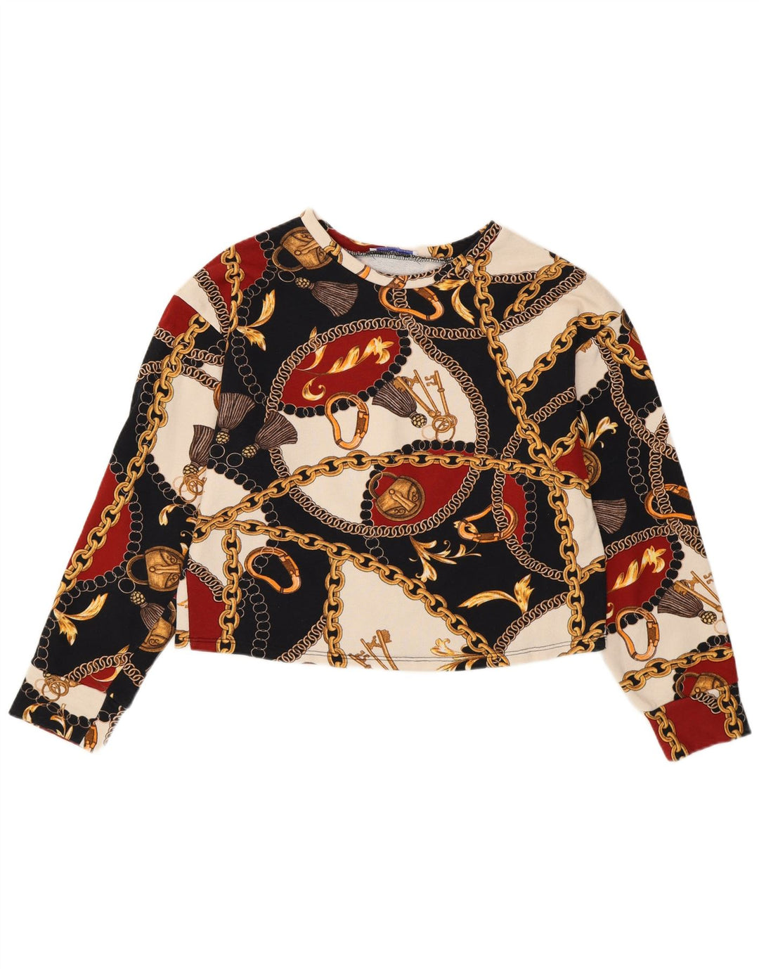 Zara, camicetta oversize da donna con motivo astratto, taglia UK 10, piccola, multicolore