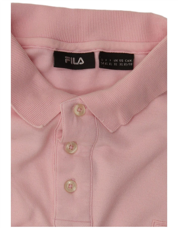 Polo da uomo FILA XL in cotone rosa