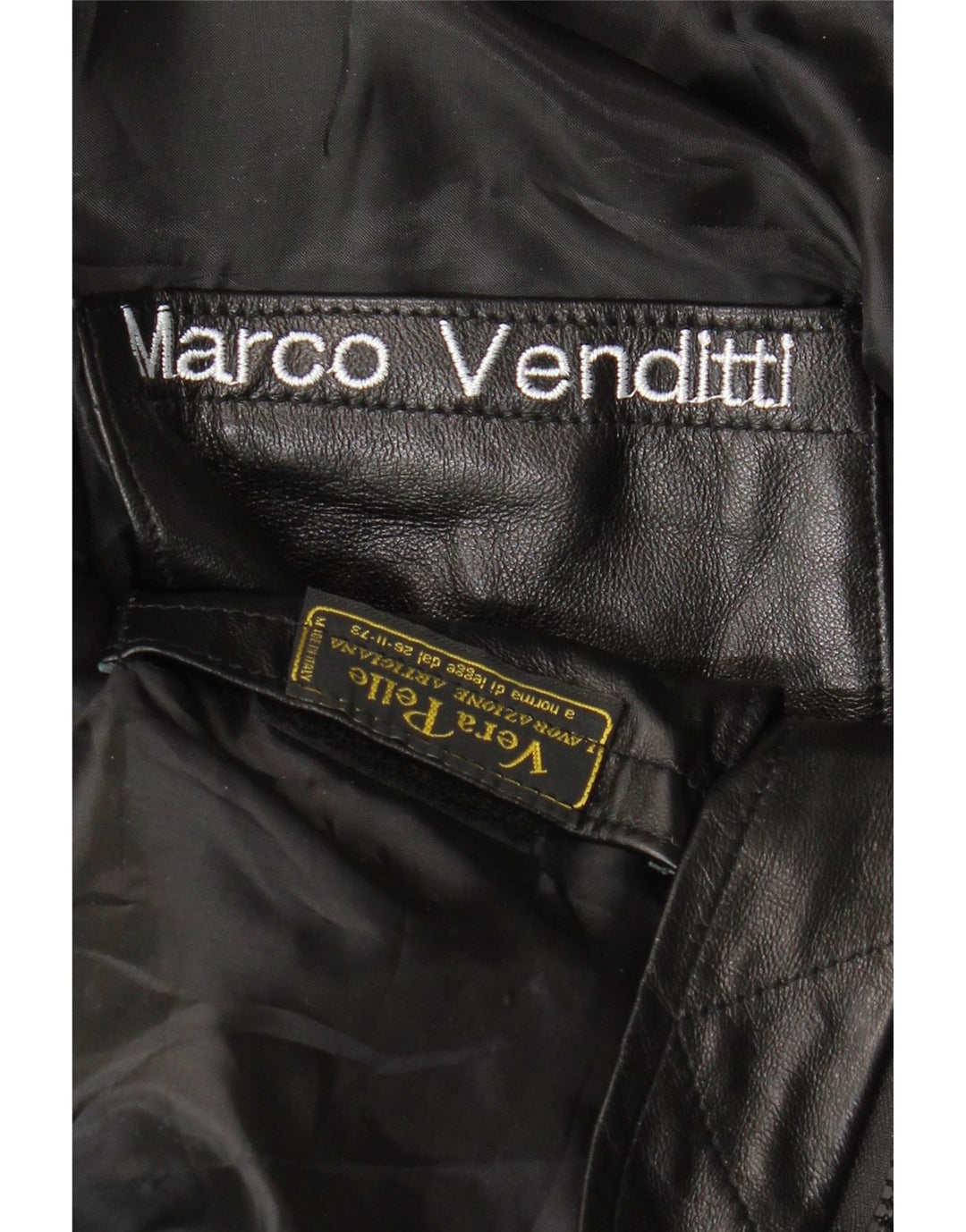 Giacca in pelle da uomo VINTAGE UK 36 piccola pelle nera