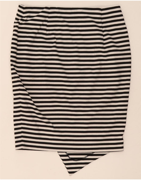 Gonna asimmetrica da donna Marks & Spencer UK 14 grande W34 a righe nere