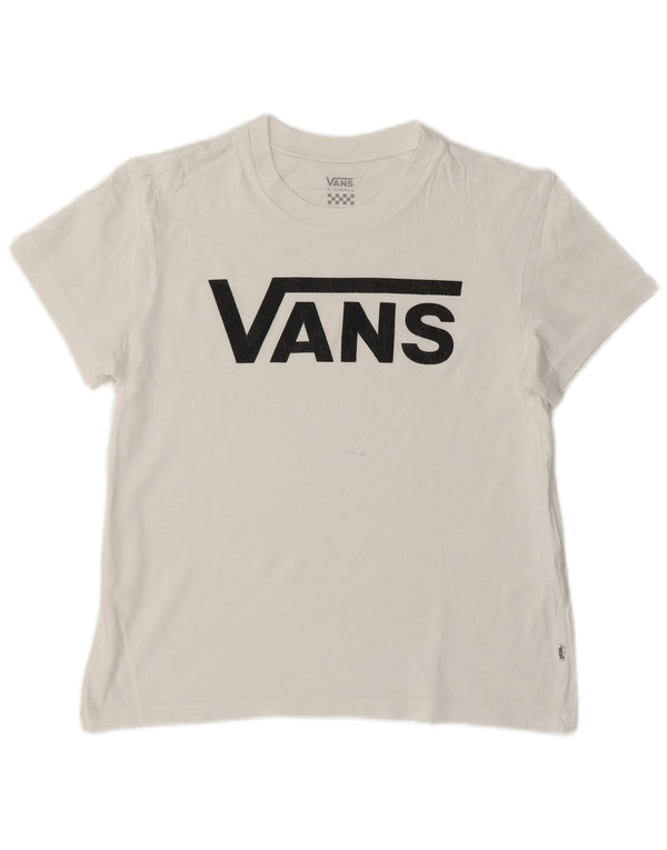 T-shirt grafica da donna VANS Top UK 6 XS Bianca