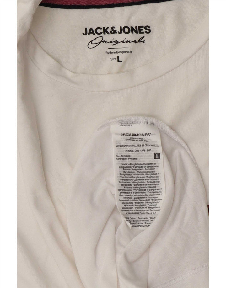 T-shirt da uomo Jack & Jones Top grande in cotone bianco