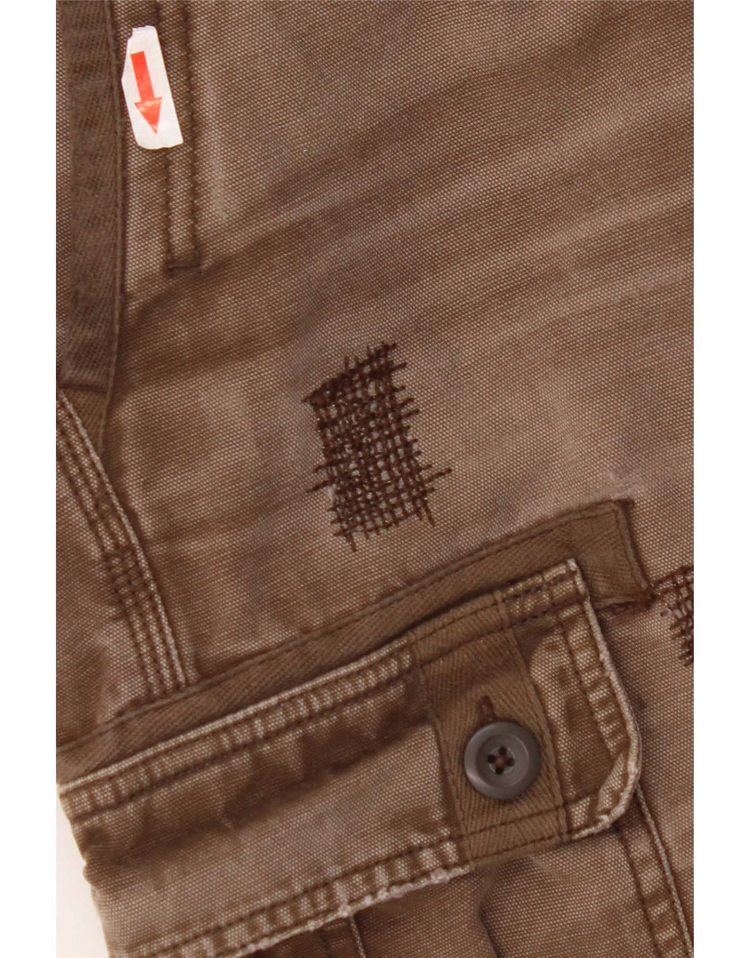 Pantaloni cargo dritti corti da uomo Carhartt W36 L26 Marrone