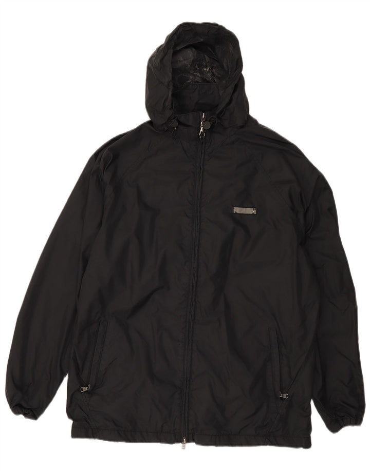 Giacca antipioggia con cappuccio da uomo Champion UK 36 Small Nera in poliammide