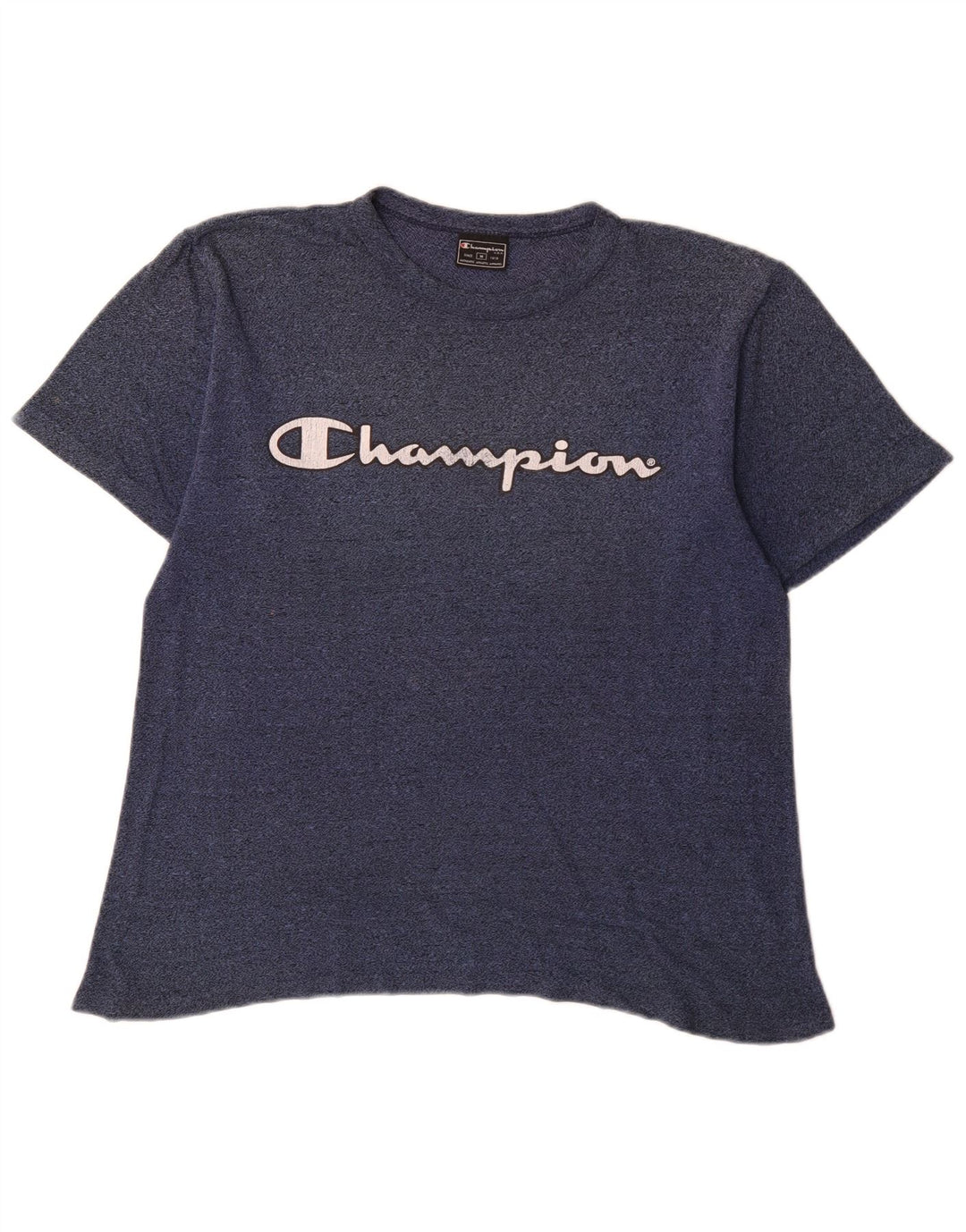 T-shirt grafica da uomo Champion Top in cotone blu navy medio