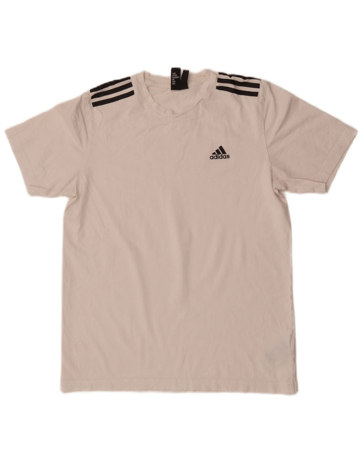 T-shirt da uomo Adidas Top Small in cotone bianco