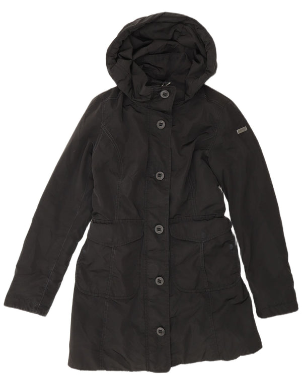 Cappotto imbottito ampio con cappuccio da donna Napapijri UK 6 XS poliestere nero