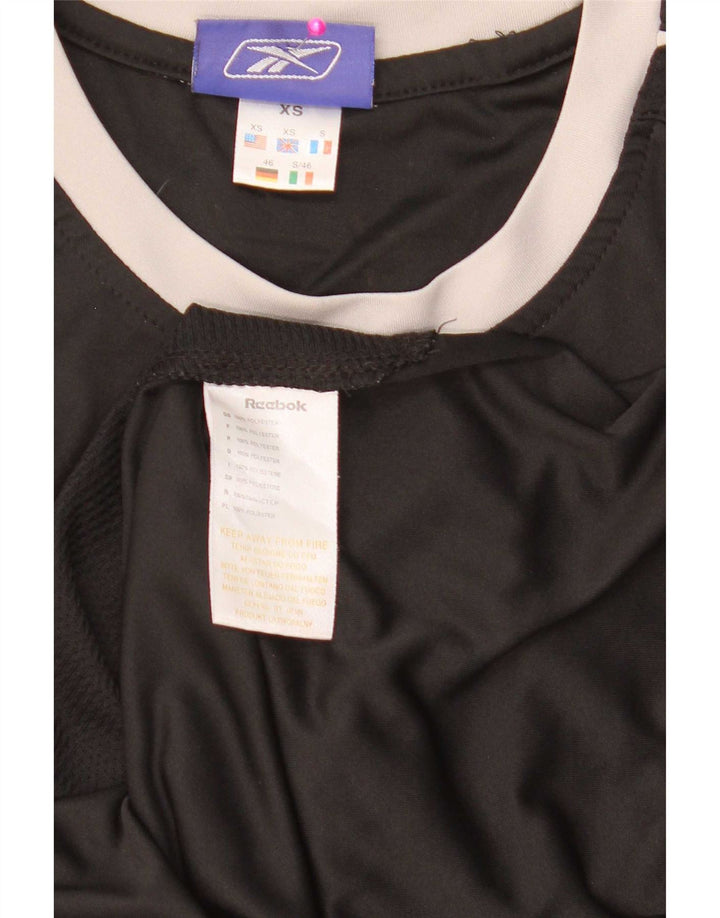 Canottiera grafica da uomo Reebok XS nera in poliestere color block