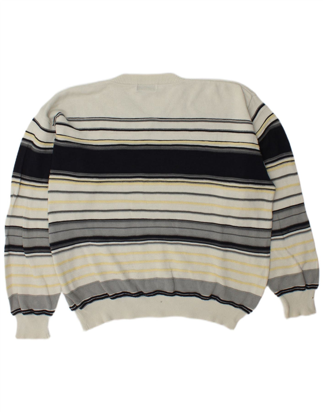 Maglione da uomo con scollo a V Paul R. Smith, cotone a righe grandi multicolori