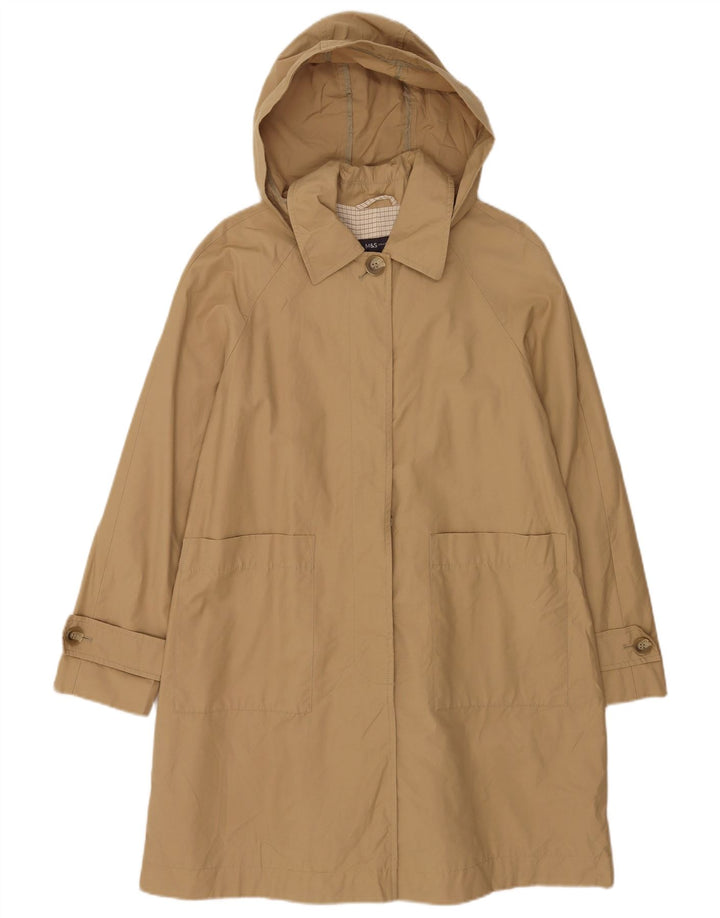 Impermeabile con cappuccio da donna Marks & Spencer UK 12 Cotone beige medio