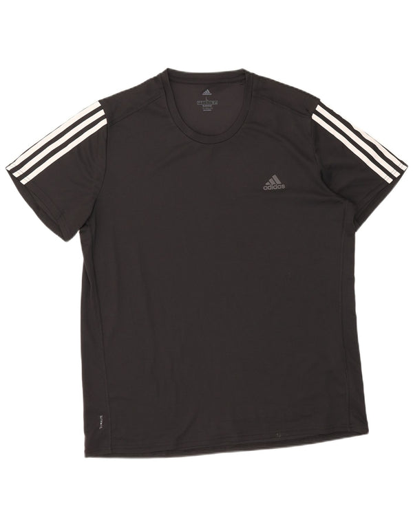 T-shirt Adidas Climalite da uomo, grande, in poliestere nero