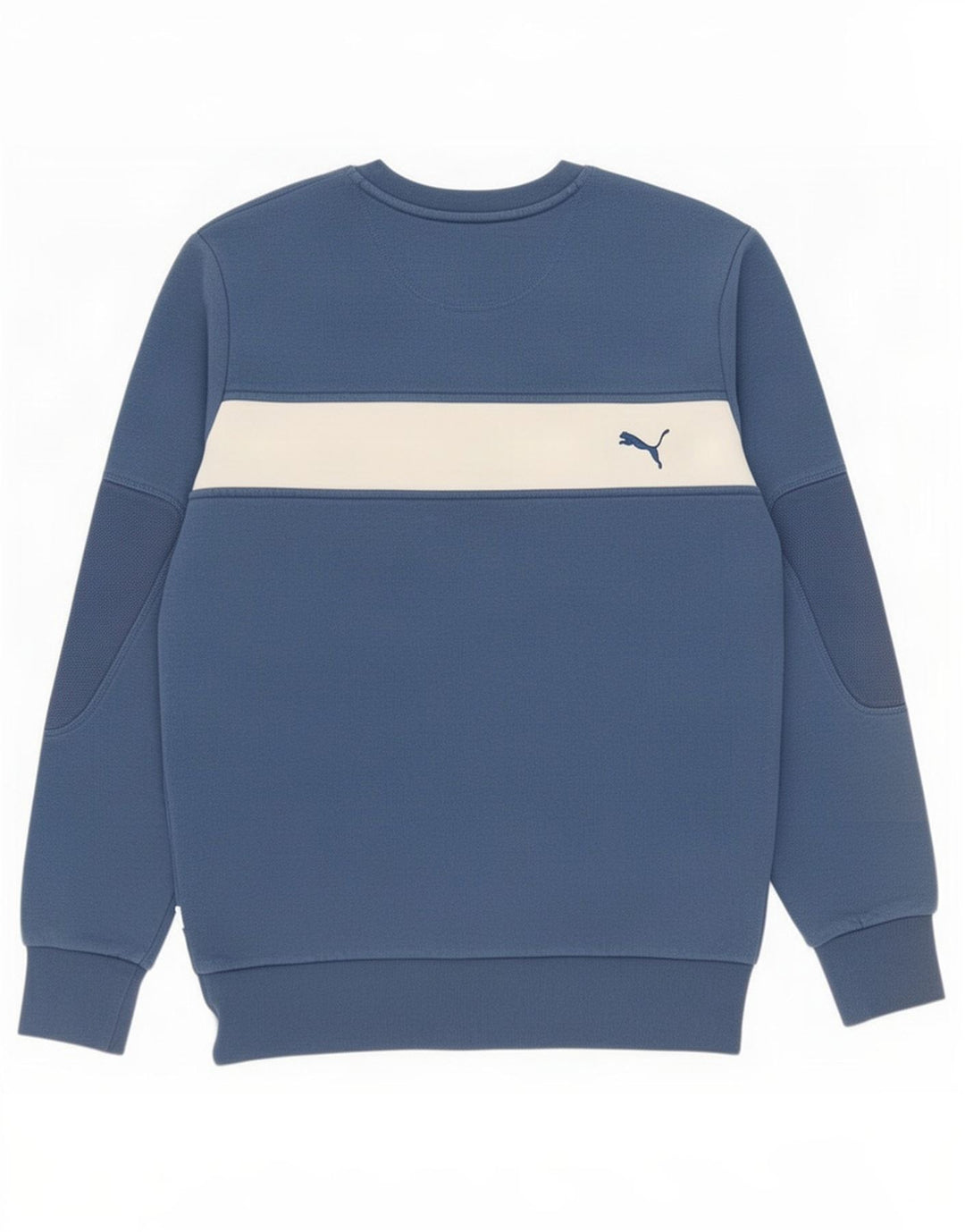 Felpa grafica da uomo Puma, maglione piccolo blu a blocchi di colore