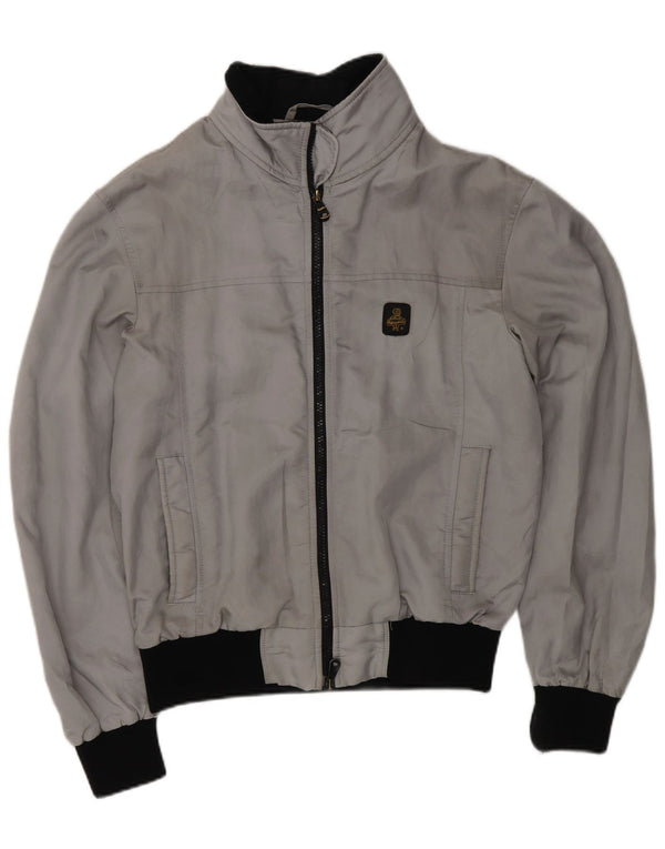 Giacca antipioggia bomber da donna Refrigiwear UK 14 Blocco colore grigio medio