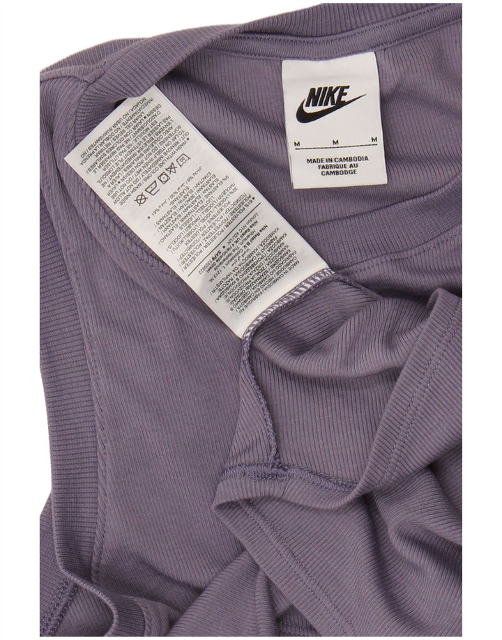 Canotta corta NIKE da donna UK 12 poliestere viola medio