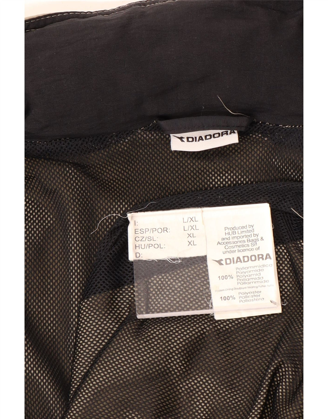 Giacca antipioggia con cappuccio da uomo Diadora UK 40 Large Khaki Poliammide