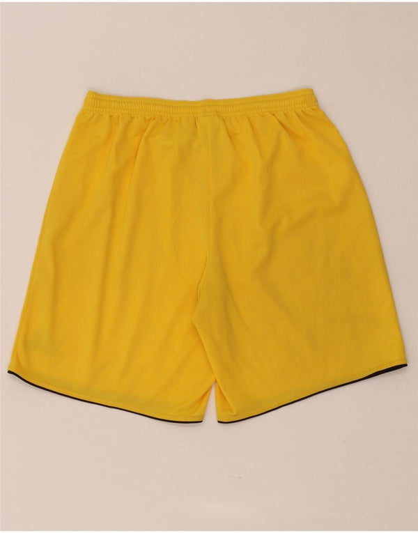 Pantaloncini sportivi Adidas Climalite Graphic da uomo in poliestere giallo medio