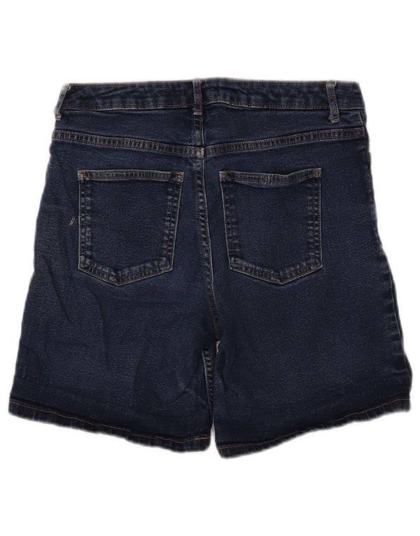 Pantaloncini di jeans da donna Marks & Spencer UK 8 piccoli W28 cotone blu