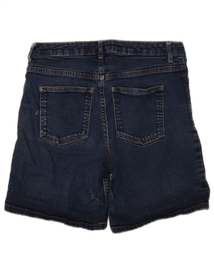 Pantaloncini di jeans da donna Marks & Spencer UK 8 piccoli W28 cotone blu