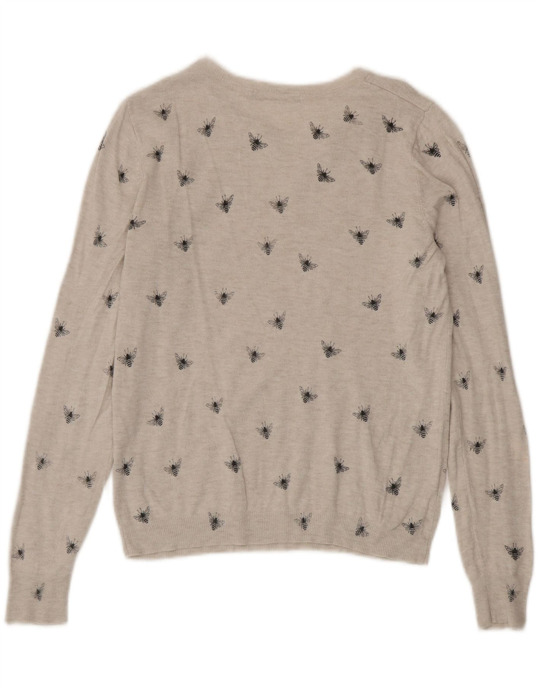 Maglione maglione con scollo a barca da donna Marks & Spencer UK 8 piccolo grigio