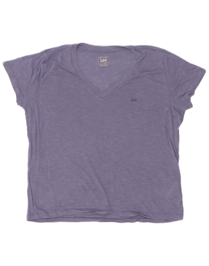 Maglietta Lee da donna vestibilità regolare UK 16 Large Lyocell blu