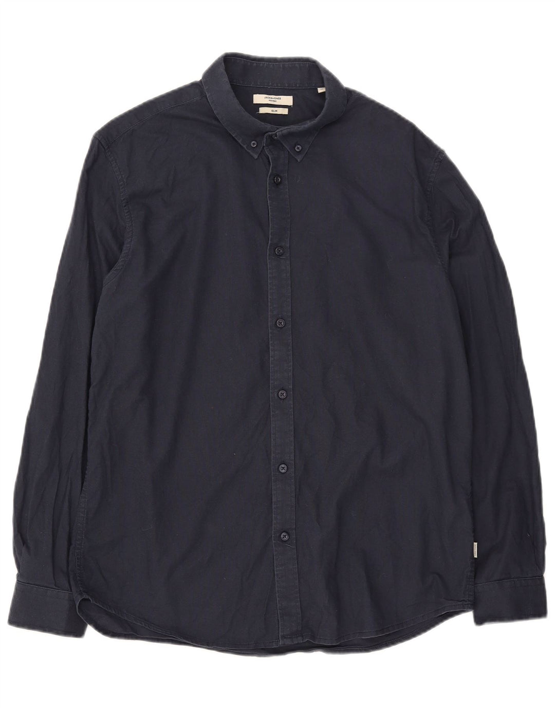 Camicia slim da uomo Jack & Jones XL in cotone blu navy