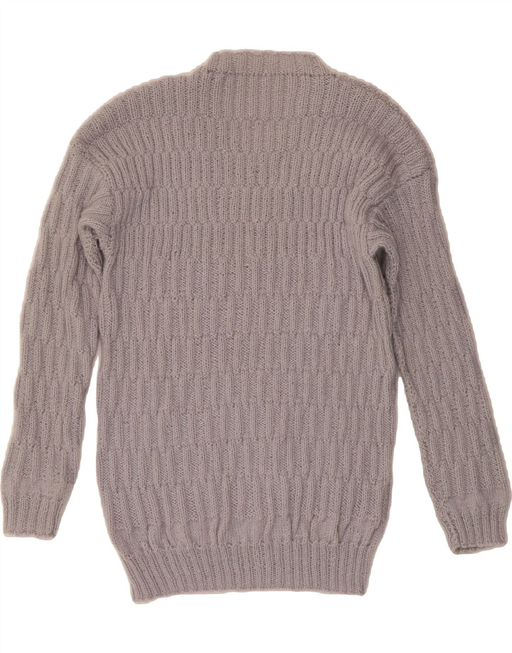 VINTAGE Mens V-Neck Jumper Sweater Large Grey Vintage Vintage and Second-Hand Vintage from Messina Hembry 