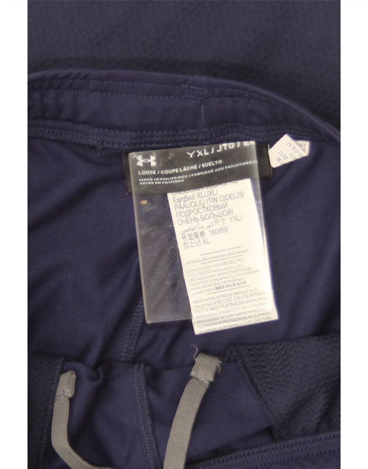 Pantaloni da tuta da ragazzo Under Armour 13-14 anni XL poliestere blu navy