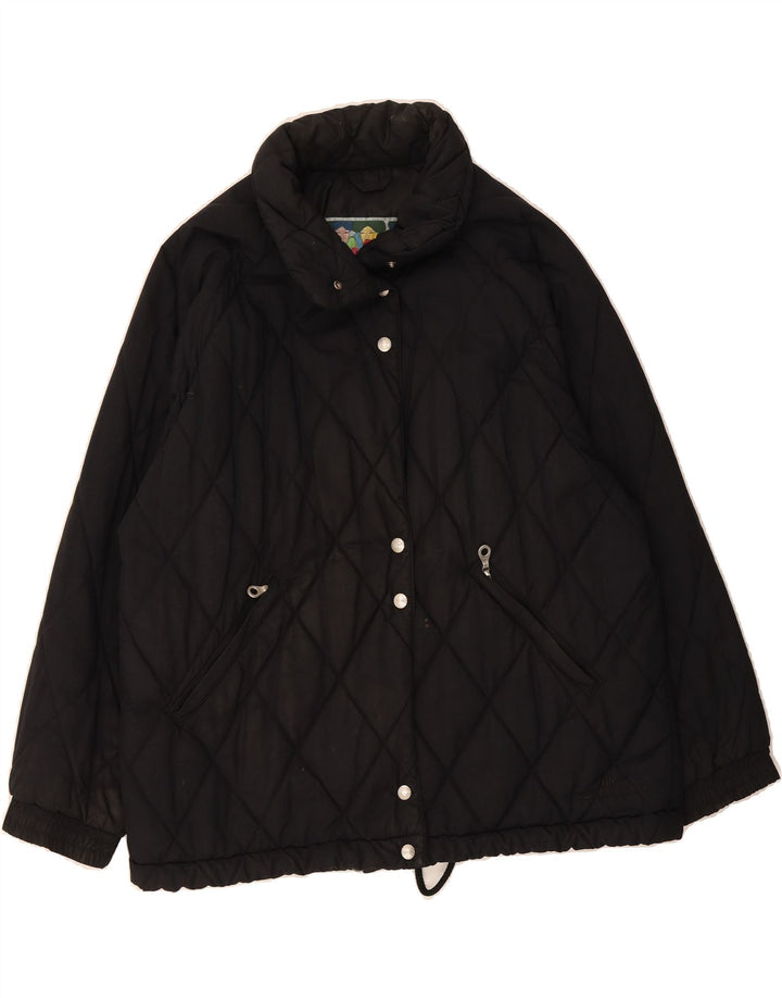 BELFE & BELFE Womens Oversized Quilted Jacket IT 44 Medium Black Vintage Belfe & Belfe and Second-Hand Belfe & Belfe from Messina Hembry 