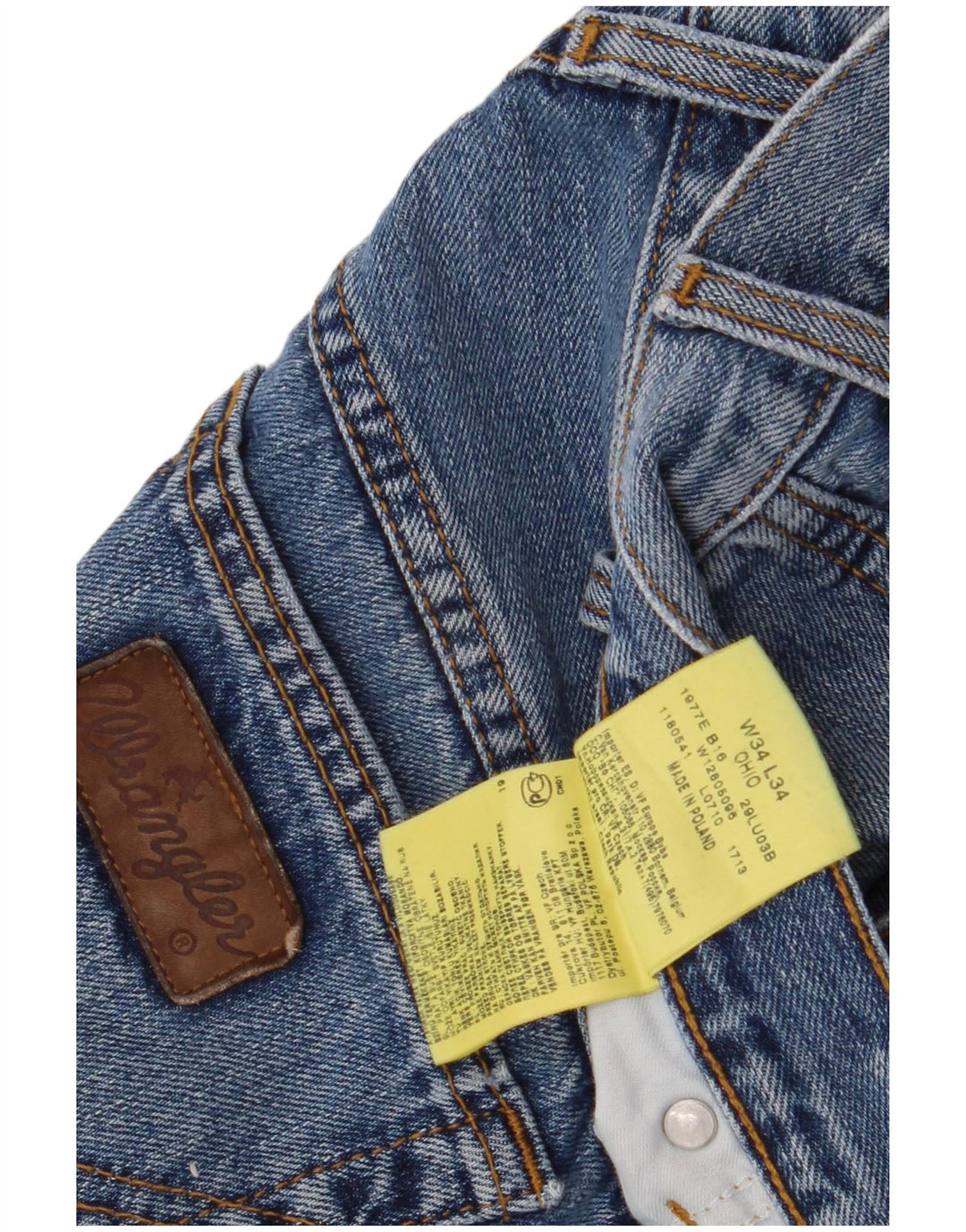 Jeans dritti da uomo Wrangler Ohio W34 L34 cotone blu