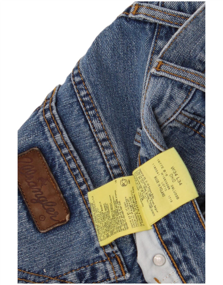 Jeans dritti da uomo Wrangler Ohio W34 L34 cotone blu