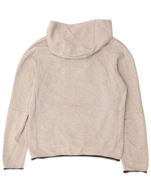 Maglione con cappuccio e zip oversize da donna Nike UK 10 piccolo grigio chiazzato