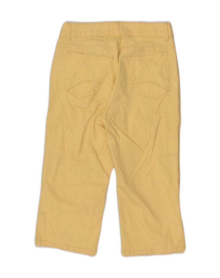 LEE Womens Straight Cropped Trousers US 6 Medium W28 Yellow Cotton | Vintage Lee | Thrift | Second-Hand Lee | Used Clothing | Messina Hembry 