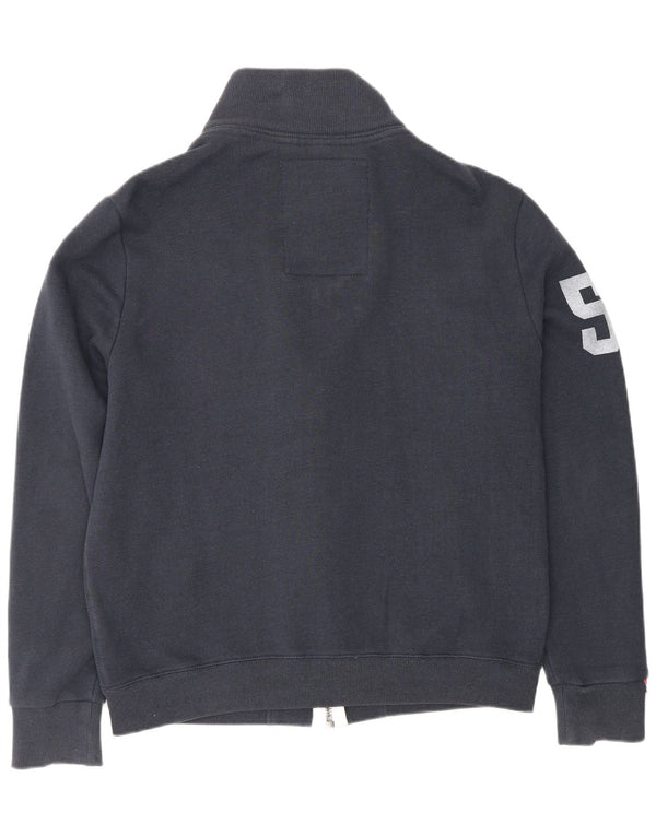 Giacca da ginnastica da uomo con grafica da atletica leggera SUPERDRY grande blu navy