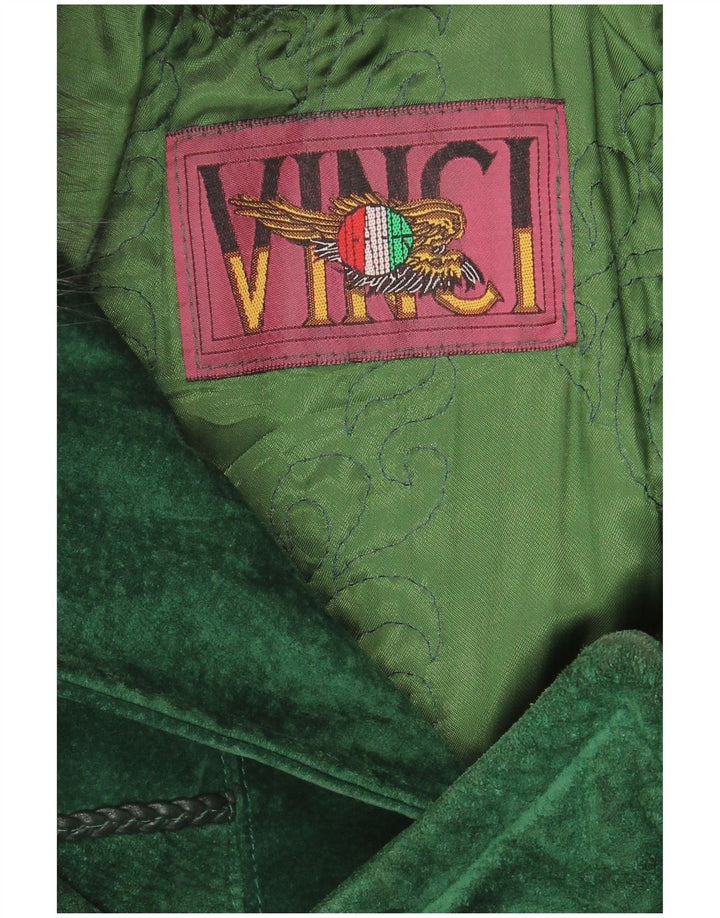 Soprabito oversize in pelle scamosciata da donna Vinci UK 18 XL Verde