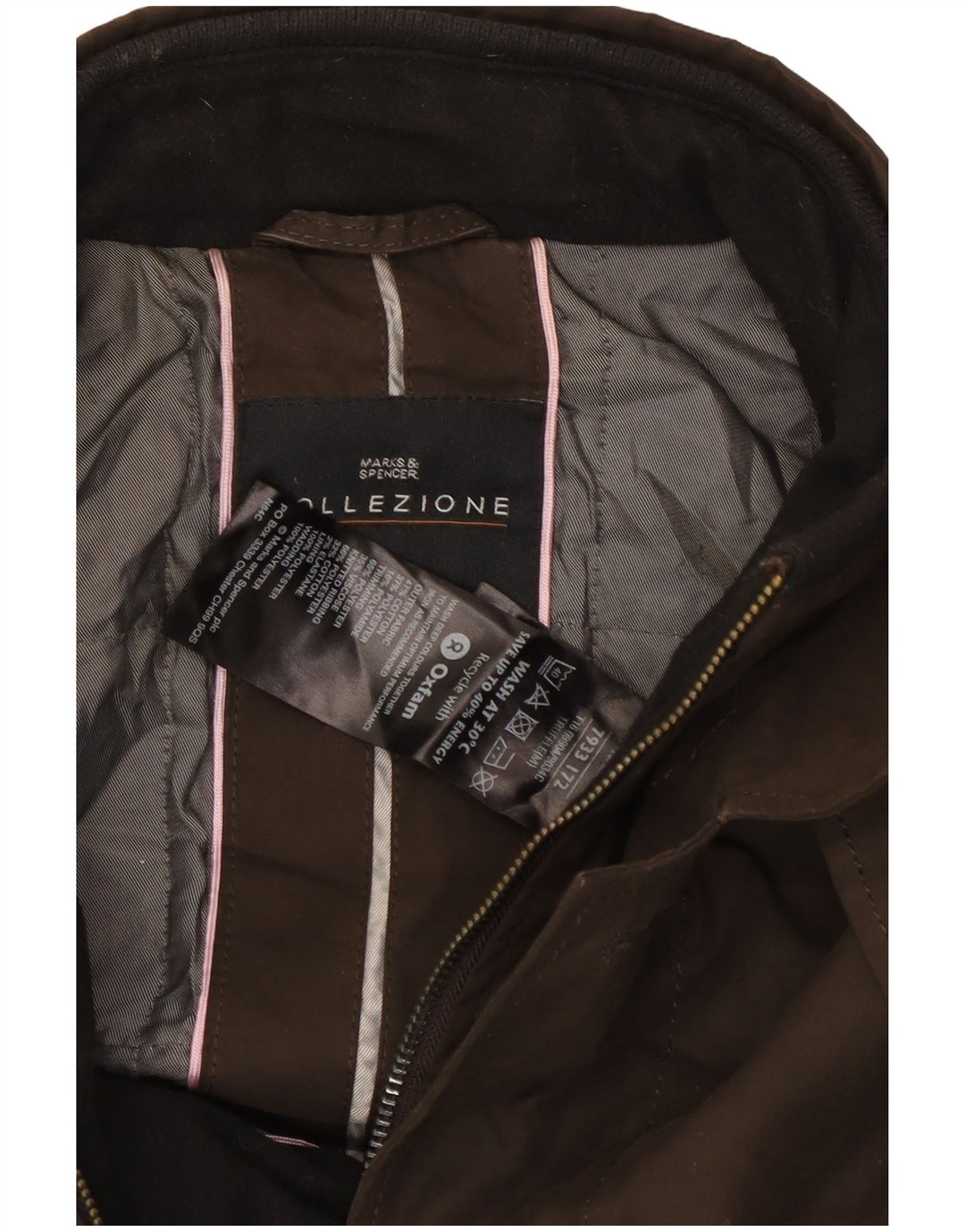 Giacca a vento da uomo Marks & Spencer UK 38 Cotone marrone medio