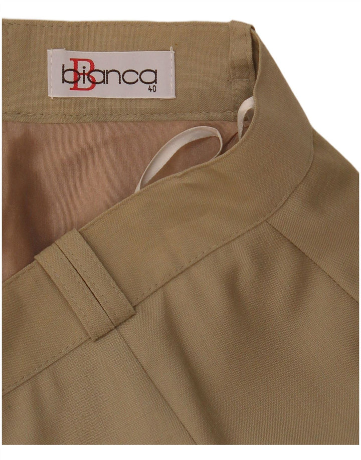 Gonna dritta da donna Bianca EU 40 media W28 Beige lana vergine