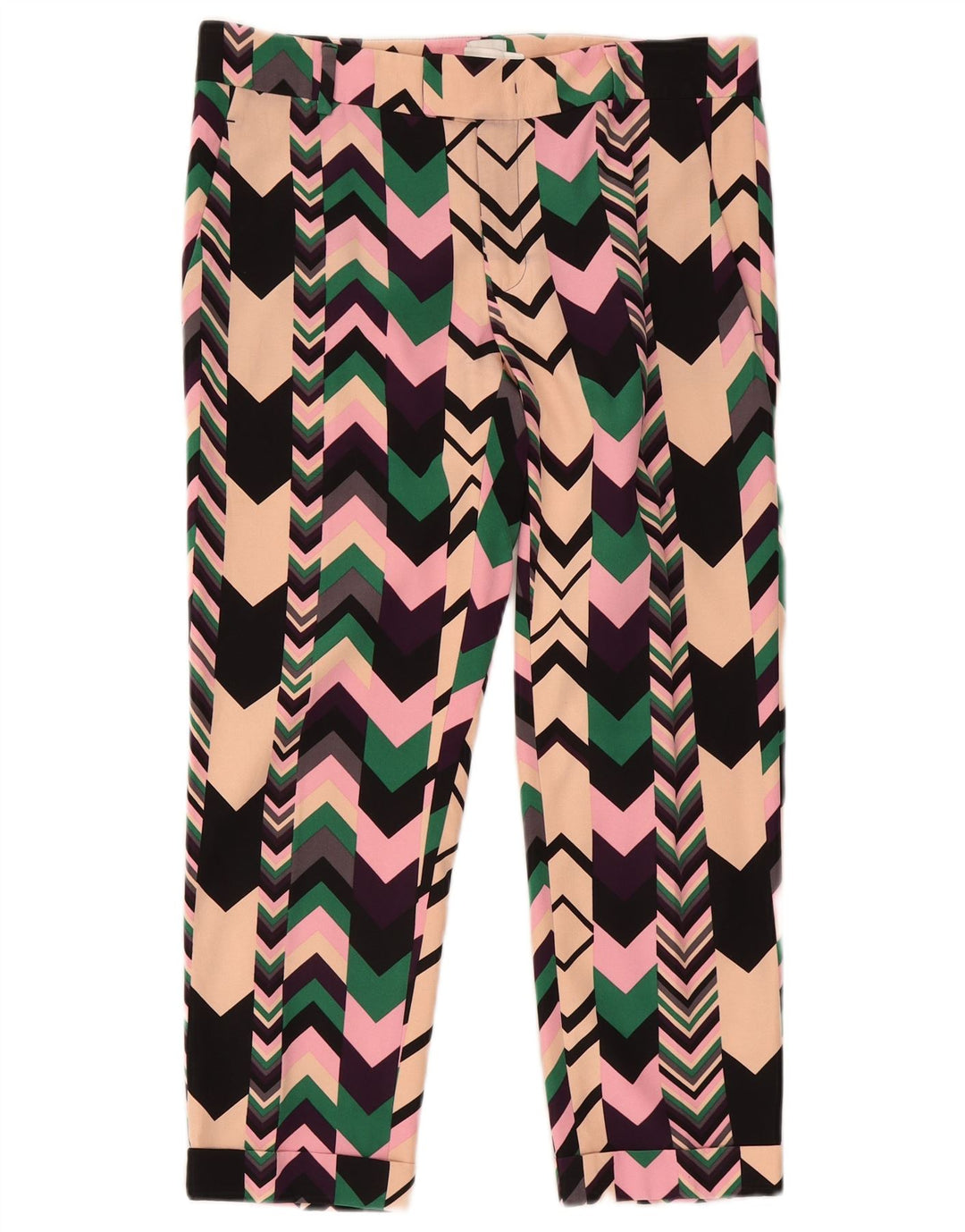 MISSONI Womens Cropped Trousers Medium W32 L25 Multicoloured Colourful